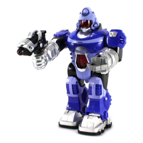Интерактивный робот (свет, звук), синий, 25 см Junfa Toys 37712290