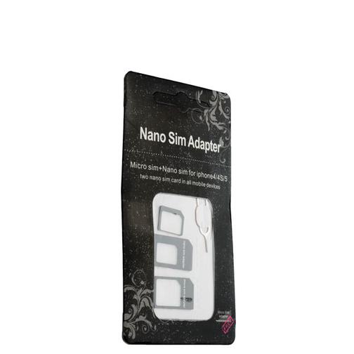 Адаптер Nano Sim & Micro Sim & игла для извлечения сим-держателя из iPhone и iPad чёрный Прочие 42530824