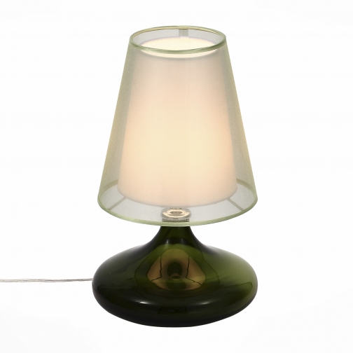 Настольная лампа St Luce Хром, Зеленный/Салатовый, Белый E27 1*60W 37397144