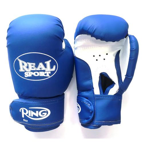 Перчатки боксерские Realsport 8 унций, синий 42220930 2