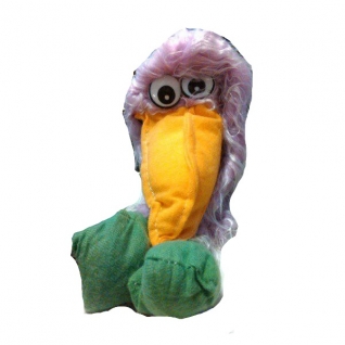 Игрушка на руку "Каркающая ворона", фиолетовая, 23 см