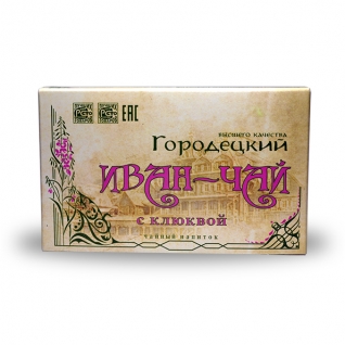 Иван-чай Городецкий с клюквой, 100 г, коробка
