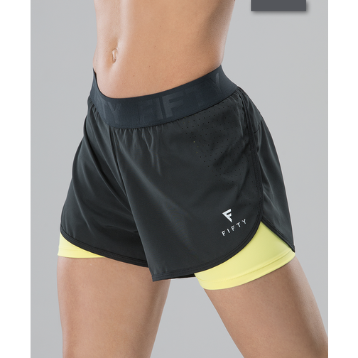 Женские спортивные шорты Fifty Intense Pro Fa-ws-0103, черный/желтый размер XS 42403003