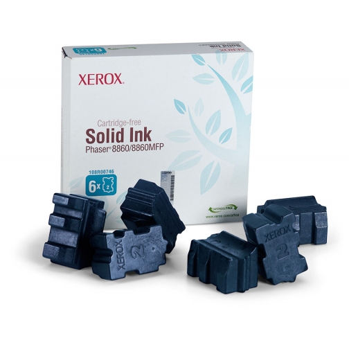 Твёрдые чернила Xerox 108R00817 для Xerox Phaser 8860, оригинальные (голубые 6 шт, 14000 стр) 8005-01 850018