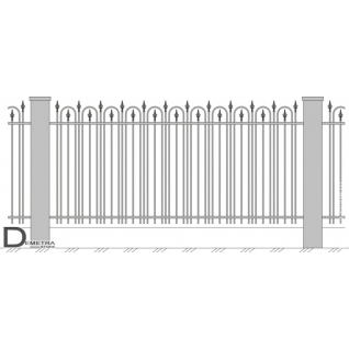 Кованый забор З-012 (1.8 м x 2.8 м)