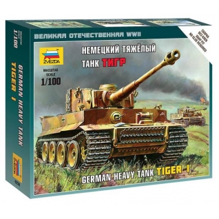 Сборная модель немецкого тяжелого танка "Тигр", 1:100 Звезда