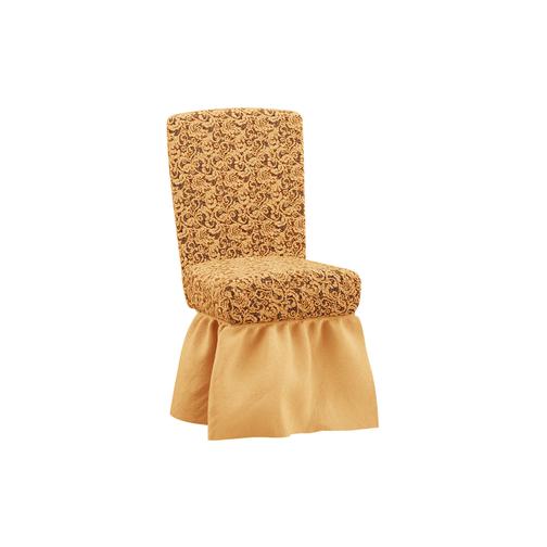 Комплект чехлов для четырех стульев ПМ: Ми Текстиль Чехол на комплект из четырех стульев жаккард с юбкой 42790520 7