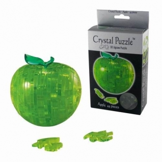 Кристальный 3D-пазл "Зеленое яблоко", 44 элементов Crystal Puzzle