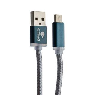 USB дата-кабель COTEetCI M23 NYLON series MicroUSB CS2131-1.2M-GC (1.2m) графитовый