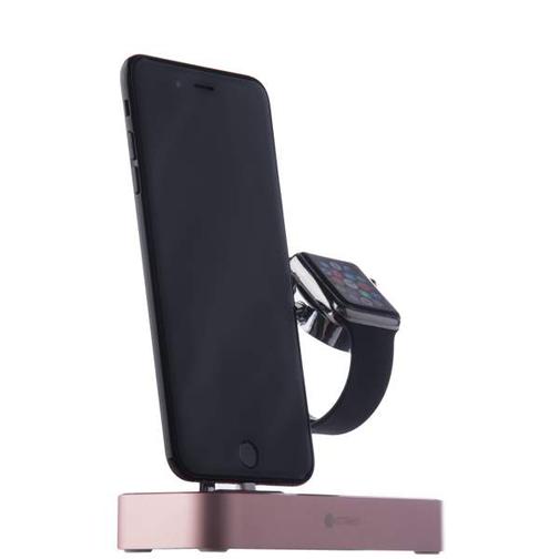 Док-станция&USB-концентратор COTEetCI Base (B18)MFI для Apple Watch & iPhone X/ 8 Plus 2in1 stand (CS7200-MRG) Розовое золото 42531281