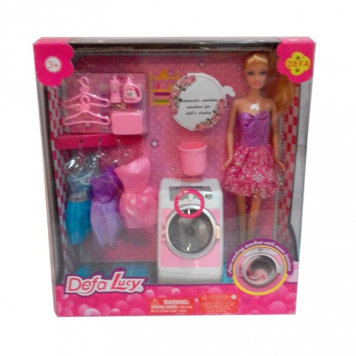 Кукла Lucy со стиральной машиной и аксессуарами (свет, звук) Defa Lucy 37708680 1