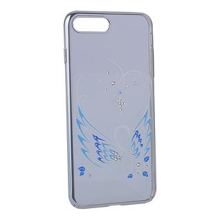 Чехол-накладка KINGXBAR для iPhone 8 Plus/ 7 Plus (5.5") пластик со стразами Swarovski 49F Лебединая Любовь серебристый