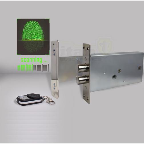 Врезной биометрический замок невидимка Титан-Battery Internal Biometric с врезным блоком управления 42674329