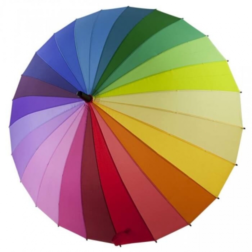 Зонт-трость Радуга 24 цвета 37455922
