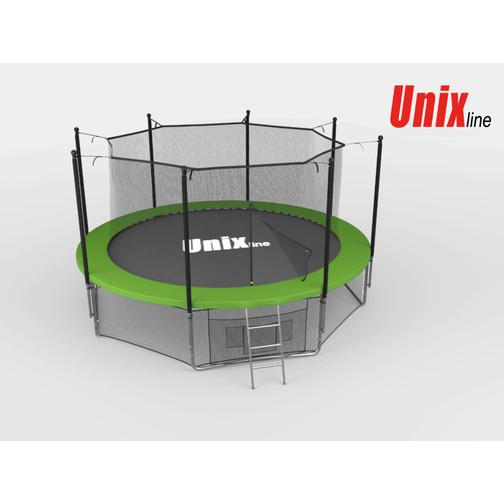 UNIX Батут Unix 14 ft с внутренней сеткой Зеленый 42241868