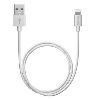 USB дата-кабель Deppa ALUM MFI 8-pin Lightning алюминий/ нейлон D-72187 (1.2м) Серебристый