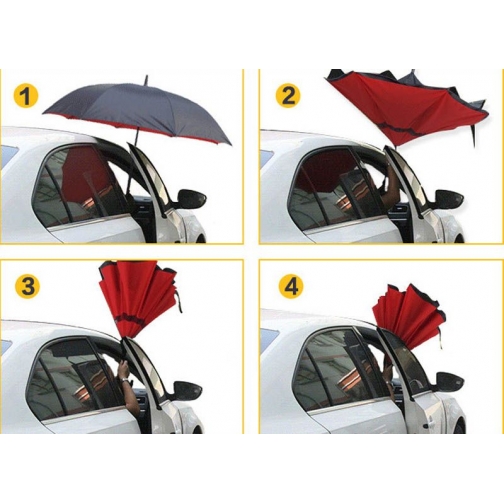 Обратный зонт наоборот антизонт черный Антизонт Umbrella 37698004 2