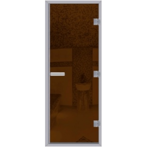 Дверь 60G для хамама (турецкой бани) 7х 19, бронза 37137922