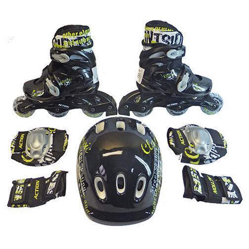Набор Action Pw-120b: коньки ролик, защита, шлем размер 35-38 42220115