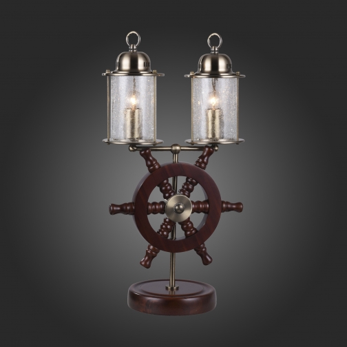 Настольная лампа St Luce Бронза, коричневый/Прозрачный с эфектом трещин E27 2*40W 37397193