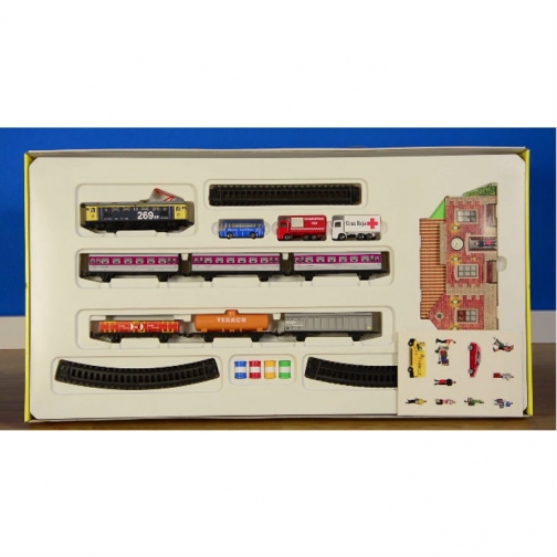 Железная дорога Double Tren - Пассажирский и грузовой поезд (свет, движение) Pequetren 37716044 3