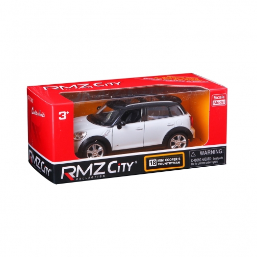 Инерционная коллекционная машинка Mini Cooper Countryman S, черно-белая, 1:32 RMZ City 37717945 1