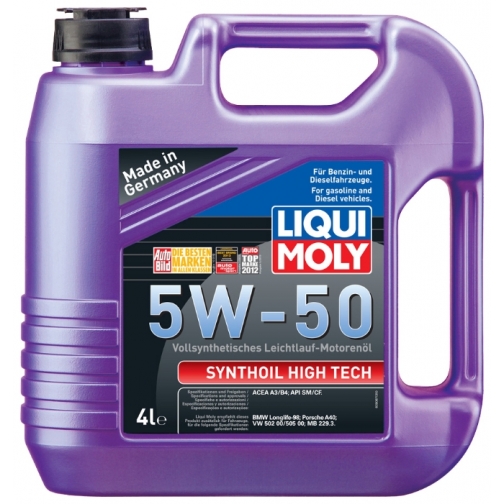 Моторное масло LIQUI MOLY Synthoil High Tech 5W-50 4 литра 5926945