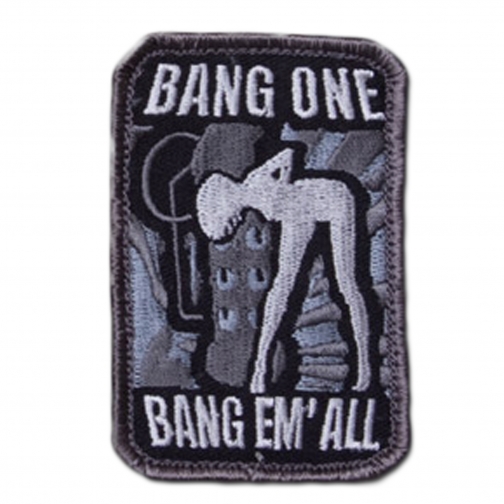 Mil-Spec Monkey Нашивка MilSpecMonkey Bang One Bang Em All, цвет черно-серый 5018498