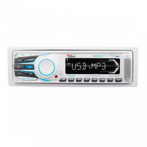 Медиаресивер цифровой Boss Marine AM/FM, 1-DIN, Bluetooth, белый (MR1308UAB) 5941663