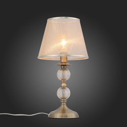 Настольная лампа St Luce Бронза, Прозрачный/Бежевый, Бронза E14 1*40W 37397030 1