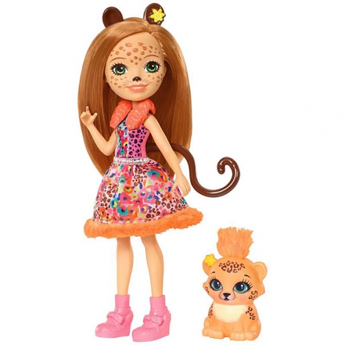 Куклы и пупсы Mattel Enchantimals Mattel Enchantimals FJJ20 Кукла с любимой зверюшкой - Чериш Гепарди 37605424