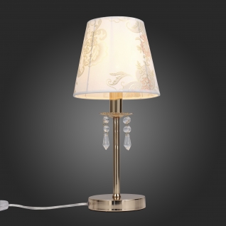 Настольная лампа St Luce Золото/Кремовый, Прозрачный E14 1*40W