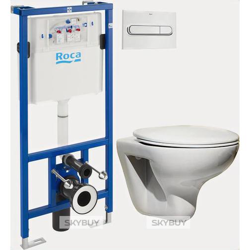 Комплект Инсталляция Roca DUPLO WC с кнопкой хром + Унитаз Roca Mateo 38098705