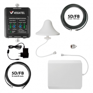 Усилитель сотовой связи VEGATEL VT-1800E/3G-kit (офис, LED) (+ кронштейн для антенны)