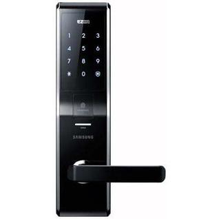 SAMSUNG Кодовый врезной биометрический дверной замок с ручкой Samsung SHS-5230