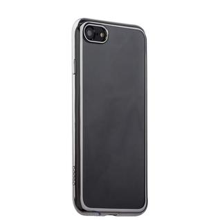 Чехол-накладка силикон Deppa Gel Plus Case D-85254 для iPhone SE (2020г.)/ 8/ 7 (4.7) 0.9мм Серебристый глянцевый борт