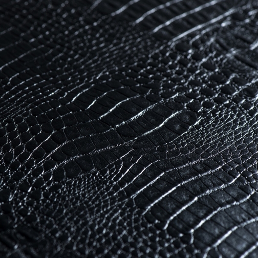 Кожаные панели 2D ЭЛЕГАНТ Crocodile (черный) основание пластик, 1200*2700 мм 6768795 2