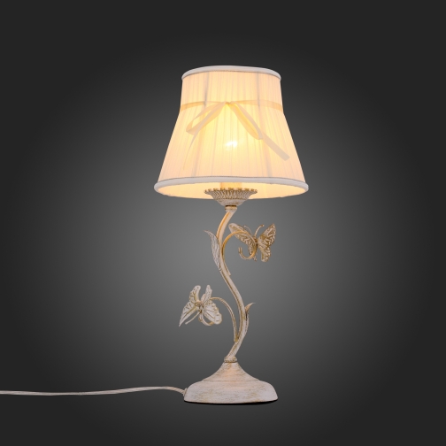 Настольная лампа St Luce Белый с золотом/Белый E14 1*40W 37397100 4