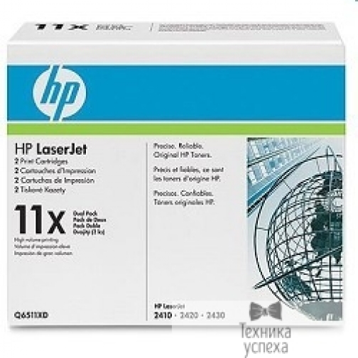 Hp HP Q6511XD Картридж, Black LaserJet 2410/20/30, 2-pack, (2x12000 стр.) 2746107