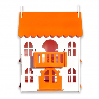 Деревянный кукольный домик “Арина”, оранжевый