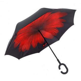 Зонт наоборот Up Brella красная хризантема