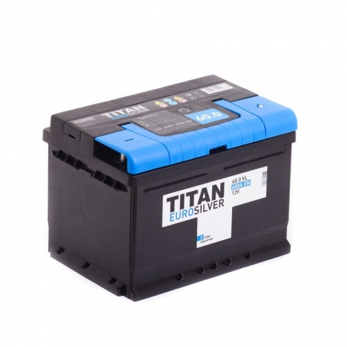 Аккумулятор легковой Titan Euro Silver 6СТ-60.0 (низкий) 60 Ач 37945864