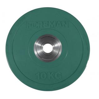Foreman Диск бампированный обрезиненный цветной FOREMAN FM/BM-10KG-GN (10 кг)
