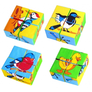 Набор кубиков "Собери картинку" - Птицы Мякиши