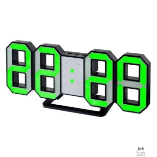 Perfeo Perfeo LED часы-будильник "LUMINOUS", черный корпус / зелёная подсветка (PF-663)