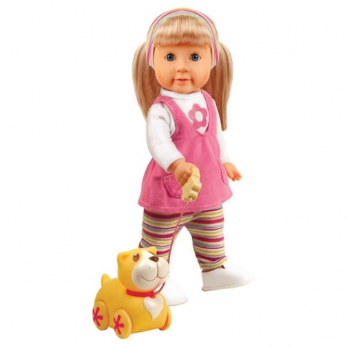 Интерактивная кукла с щенком (звук, ходит), 40 см Карапуз 37734112 1