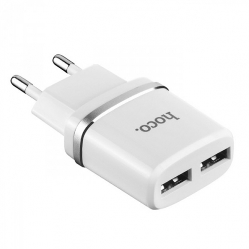 Сетевое зарядное устройство Hoco C12 Smart Dual USB white 37697837 3