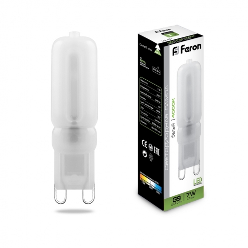 Светодиодная лампа Feron LB-431 (7W) 230V G9 4000K 8164469