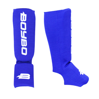 Защита голень-стопа Boybo Blue Flame, х/б, синий размер XL