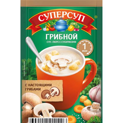 Русский продукт Суперсуп-пюре Суперсытный момент. "Грибной с сухариками" 23г 42500391 1